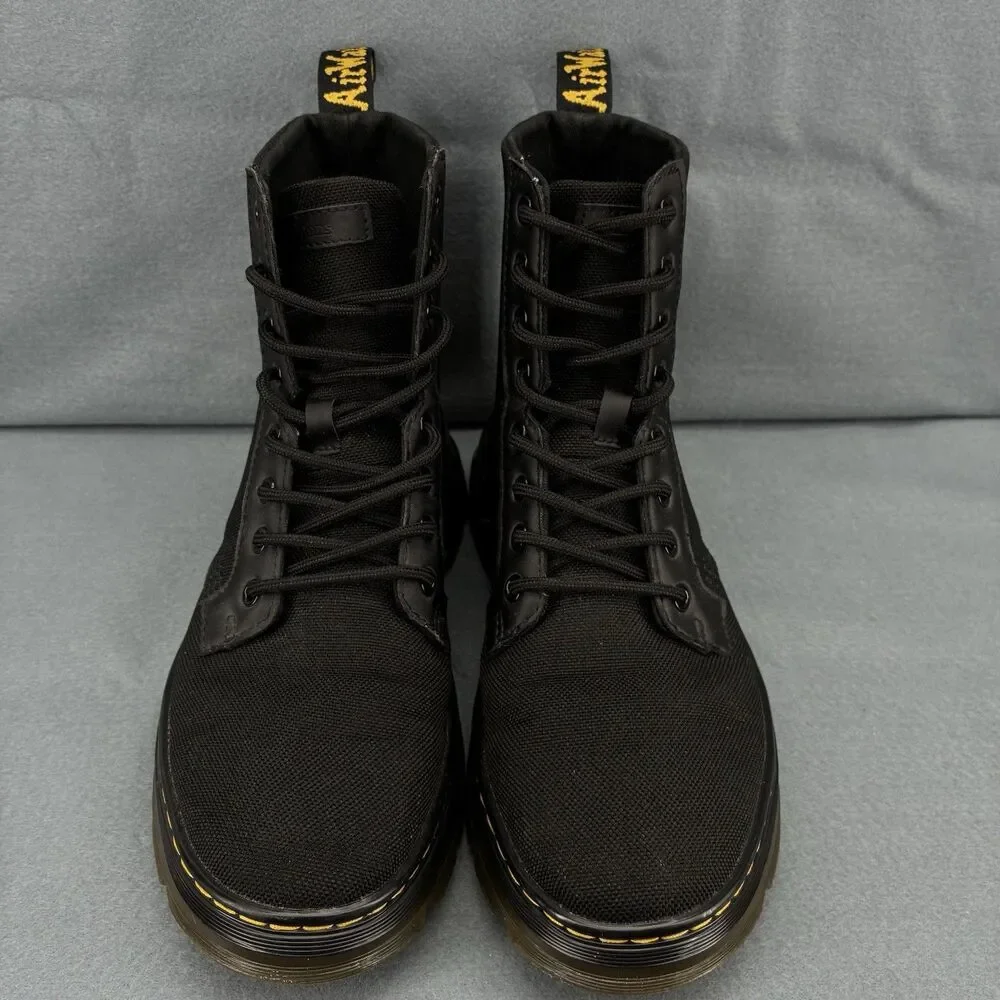 Dr. Martens Combs II Black Canvas Combat Boots Men’s US 8 Women’s US 9 Lace Up